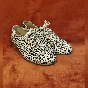 ANIMAL PRINT CALF HAIR LOAFERS